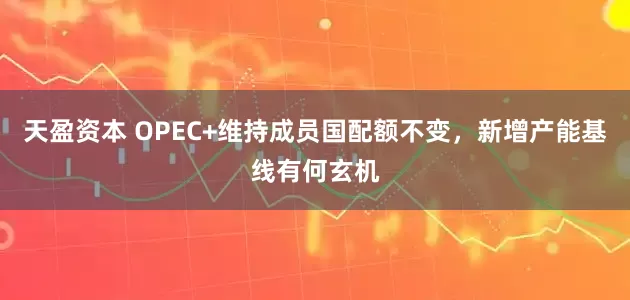 天盈资本 OPEC+维持成员国配额不变，新增产能基线有何玄机