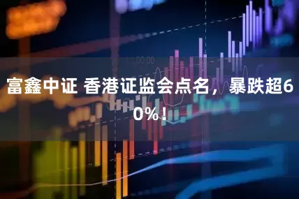 富鑫中证 香港证监会点名,暴跌超60%!
